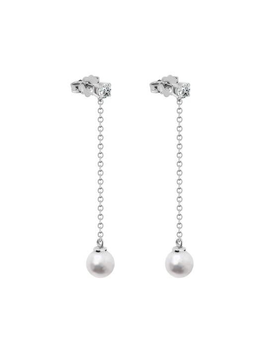 Las Perlas Earrings White Gold